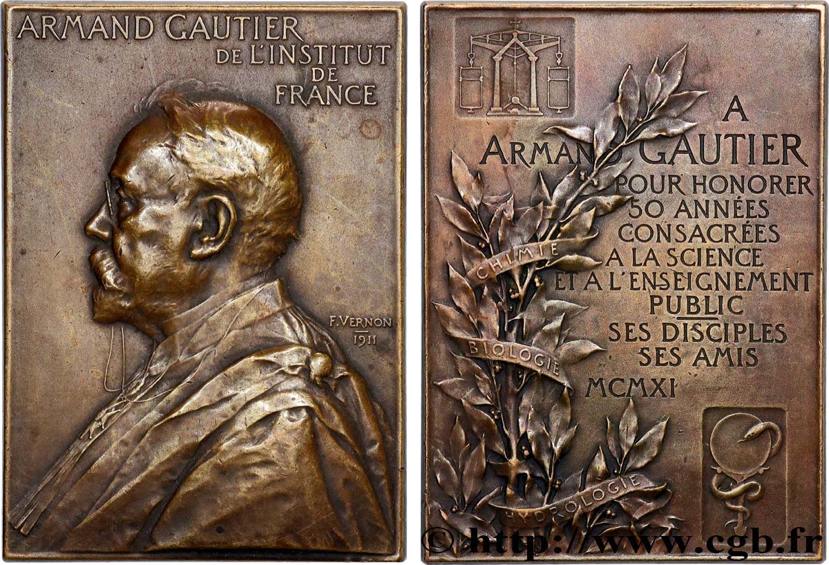 DRITTE FRANZOSISCHE REPUBLIK Plaquette, Armand Gautier fVZ
