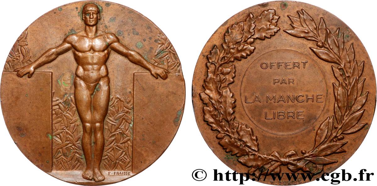 TROISIÈME RÉPUBLIQUE Médaille, La manche libre TTB