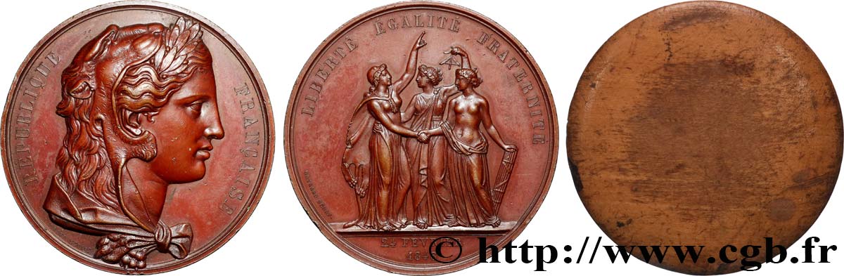 DEUXIÈME RÉPUBLIQUE Médaille, Commémoration des Journées de février SUP