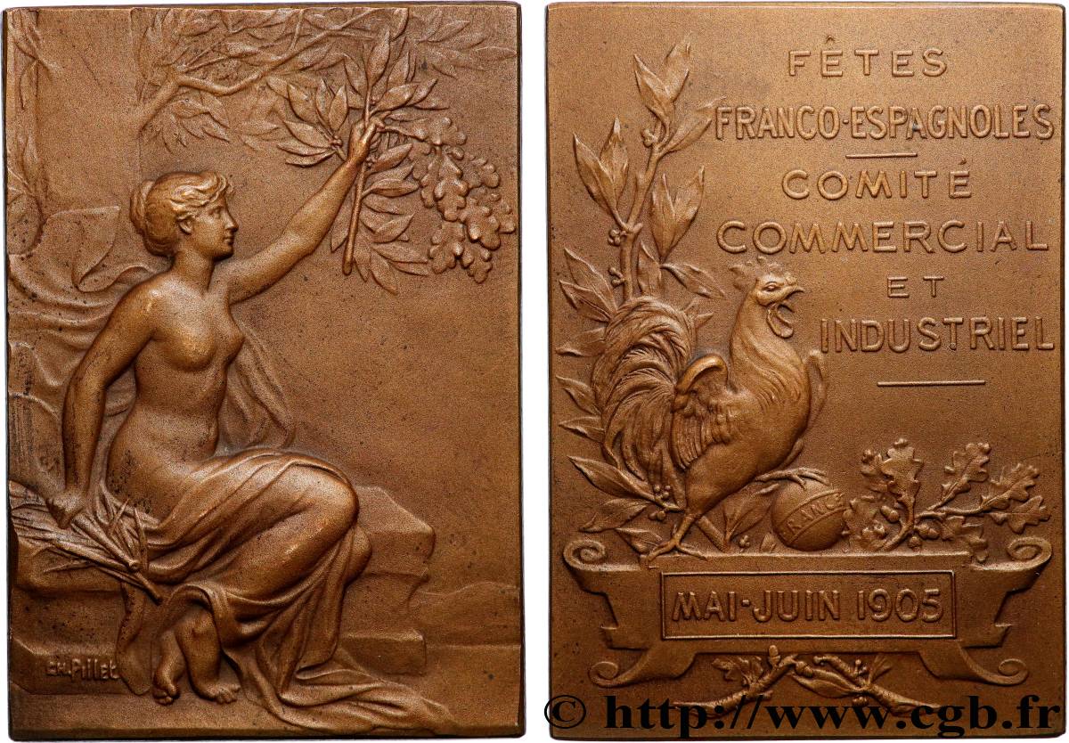 III REPUBLIC Plaquette, Fêtes Franco-Espagnoles, Comité Commercial et industriel AU