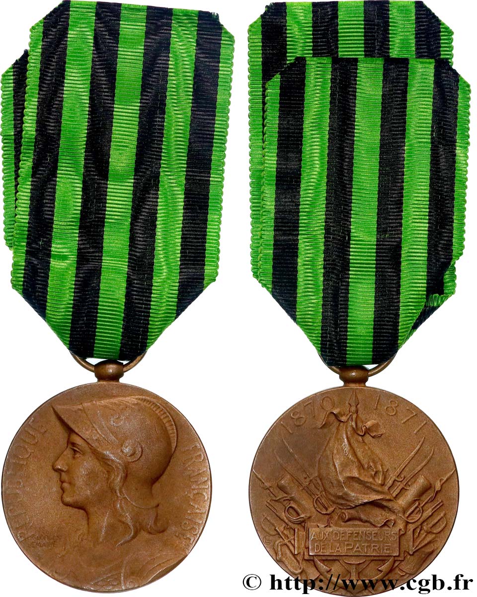 GUERRE DE 1870-1871 Médaille, Aux défenseurs de la Patrie MBC+