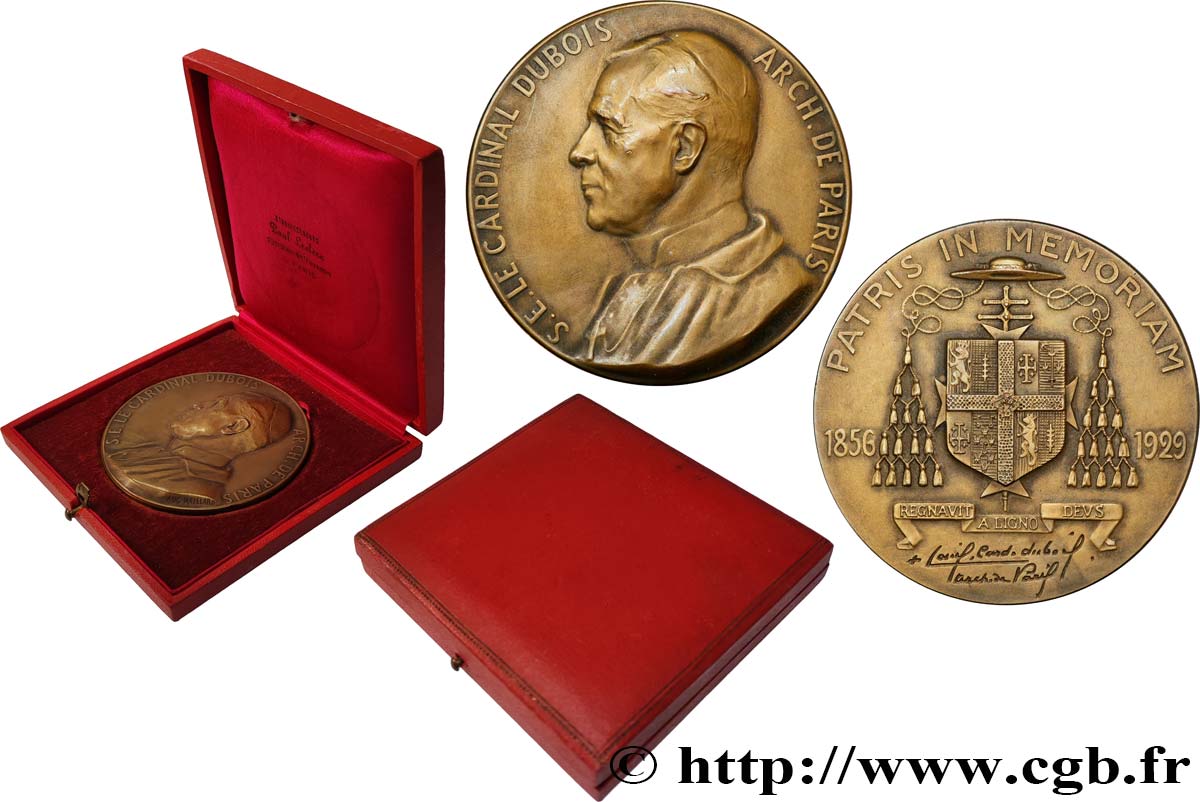 III REPUBLIC Médaille, Cardinal Dubois, Patris in Memoriam  AU
