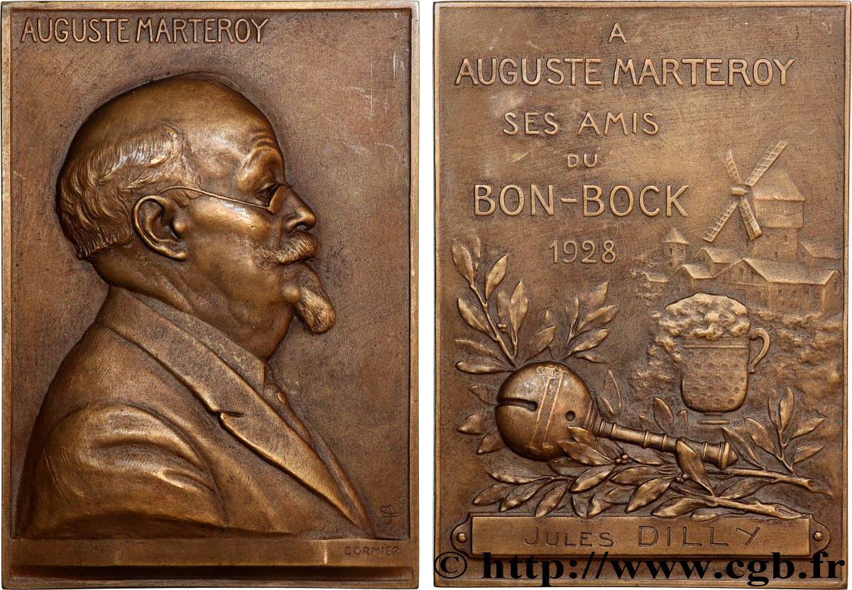 III REPUBLIC Plaquette, Auguste Marteroy AU