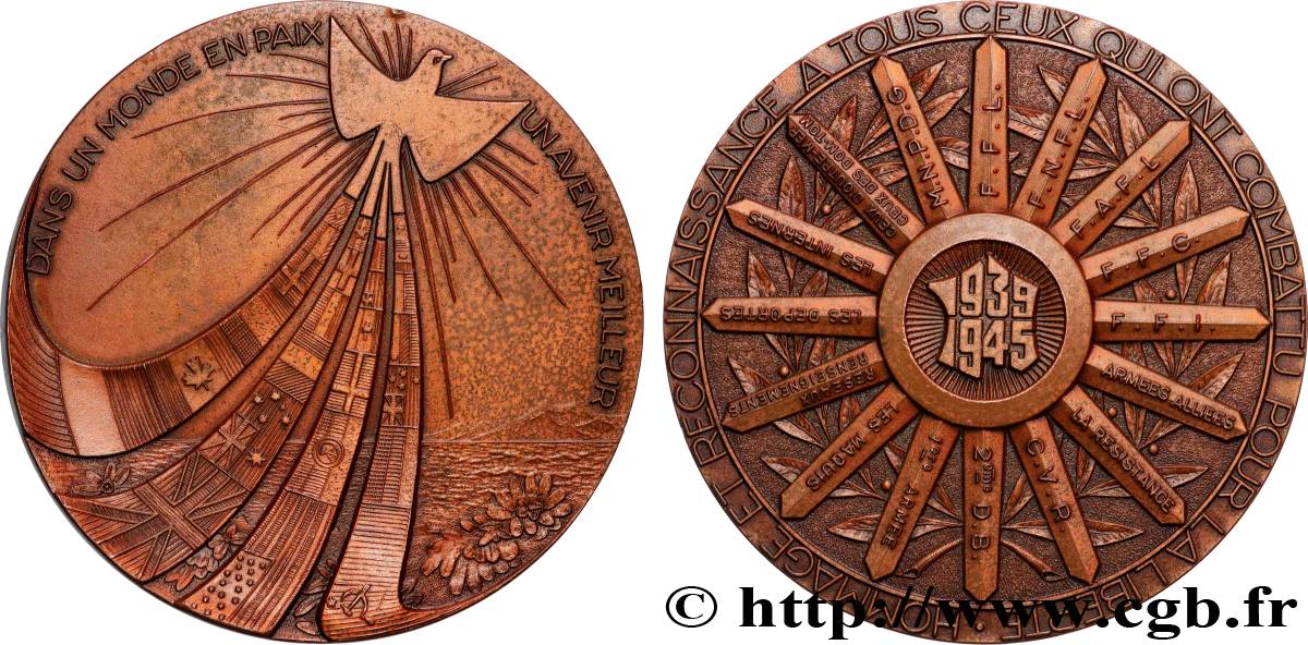 IV REPUBLIC Médaille, Hommage et Reconnaissance à tous ceux qui ont combattu pour la Liberté  AU