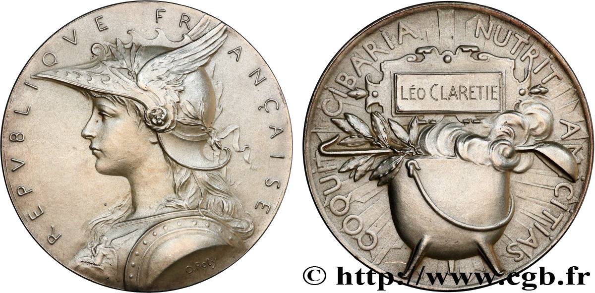 III REPUBLIC Médaille, Dîner de la marmite AU