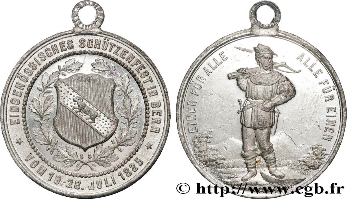 SWITZERLAND - CANTON OF BERN Médaille, Festival de tir fédéral AU