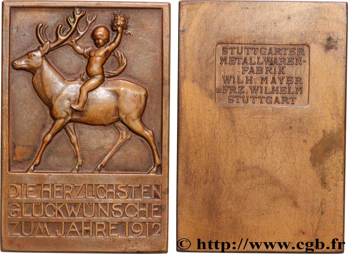 ALLEMAGNE Plaquette, Félicitations TTB