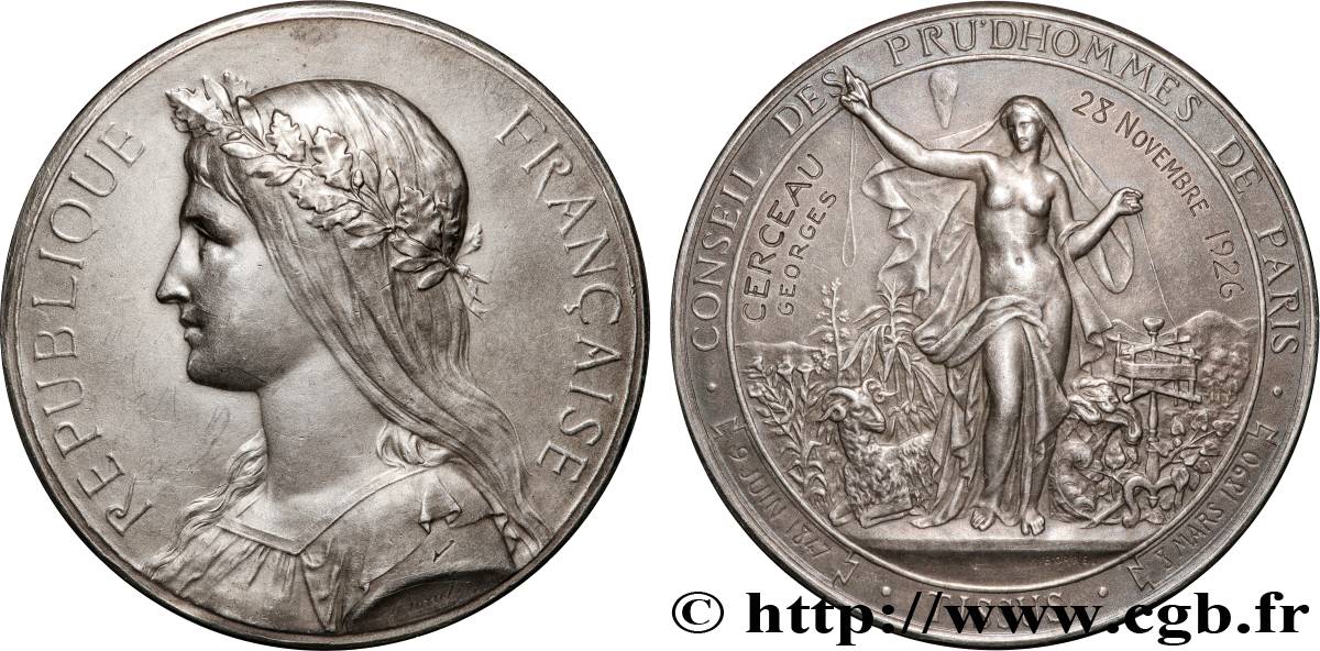 III REPUBLIC Médaille, Conseil des Prud’hommes  XF