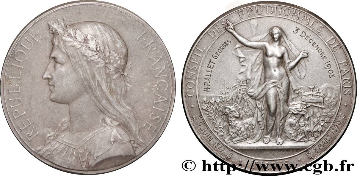 TROISIÈME RÉPUBLIQUE Médaille, Conseil des Prud’hommes  TTB+