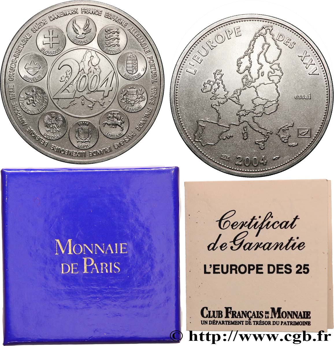 EUROPE Médaille, Essai, L’Europe des XXV TTB+