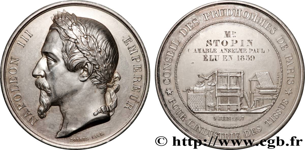 SECOND EMPIRE Médaille, Conseil des Prud’Hommes AU