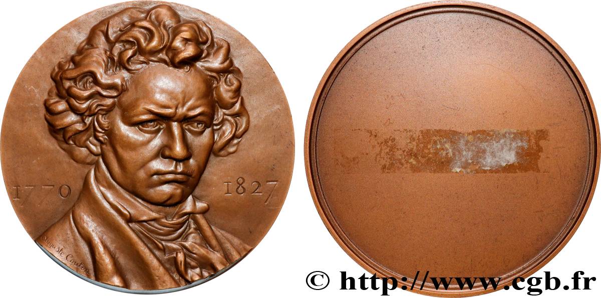 ARTISTES : GRAVEURS, PEINTRES, SCULPTEURS Médaille, Ludwig van Beethoven TTB+