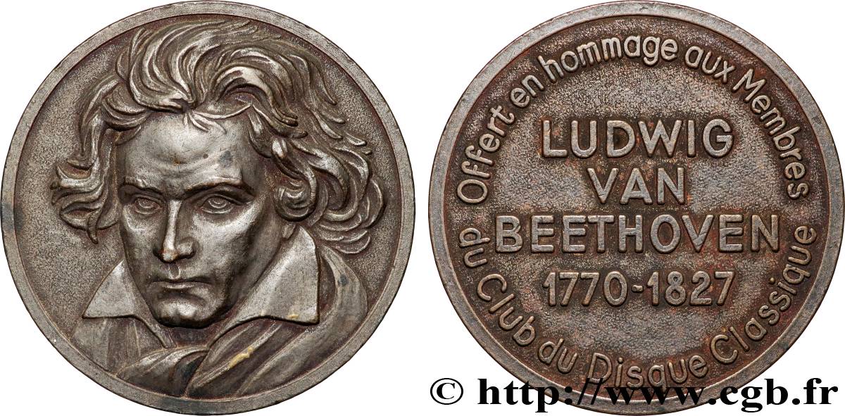 ARTISTES : MUSICIENS, PEINTRES, SCULPTEURS Médaille, Ludwig van Beethoven q.SPL