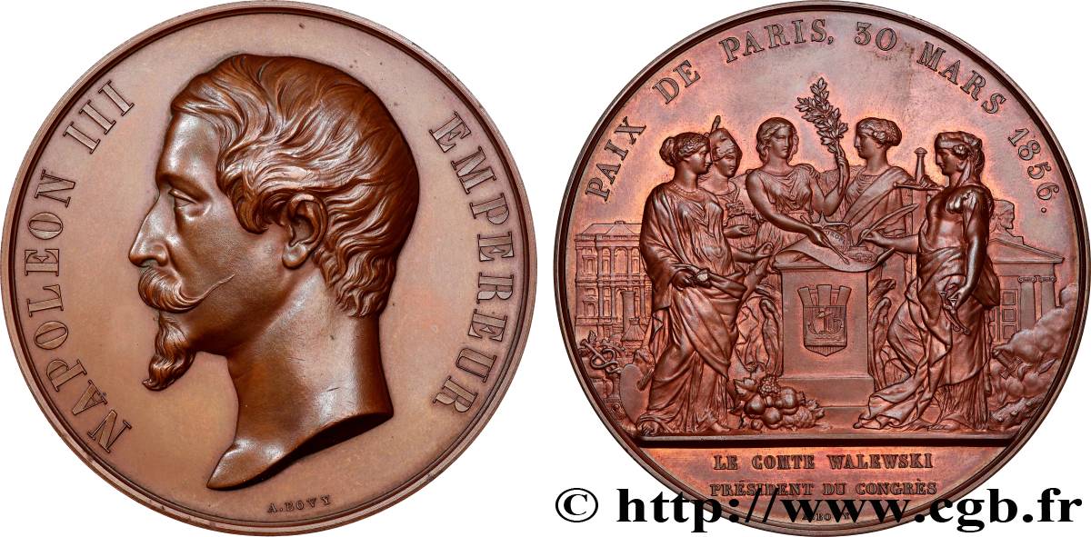 SECOND EMPIRE Médaille, Paix de Paris TTB+/SUP