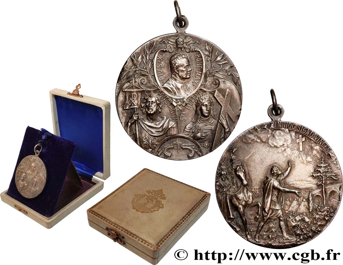 VATICAN - PIE X (Giuseppe Melchiorre Sarto) Médaille, Conversion de Constantin AU