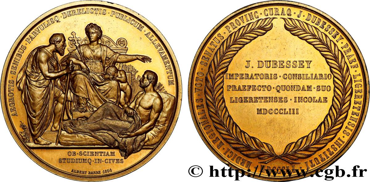 SECOND EMPIRE Médaille, J. Dubessey, médecin AU