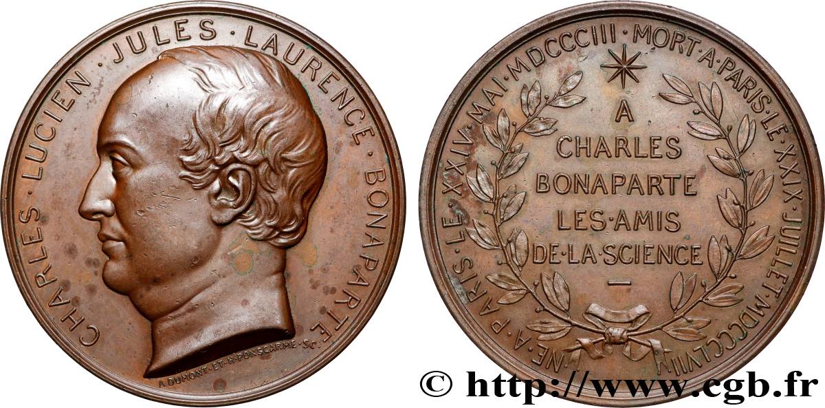 SECOND EMPIRE Médaille, Charles Lucien Bonaparte TTB+