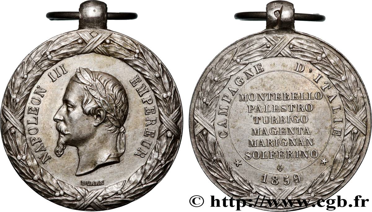 SECOND EMPIRE Médaille, Campagne d’Italie TTB+