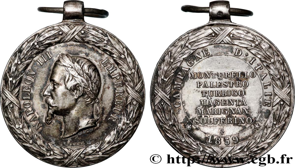 SECONDO IMPERO FRANCESE Médaille, Campagne d’Italie q.SPL
