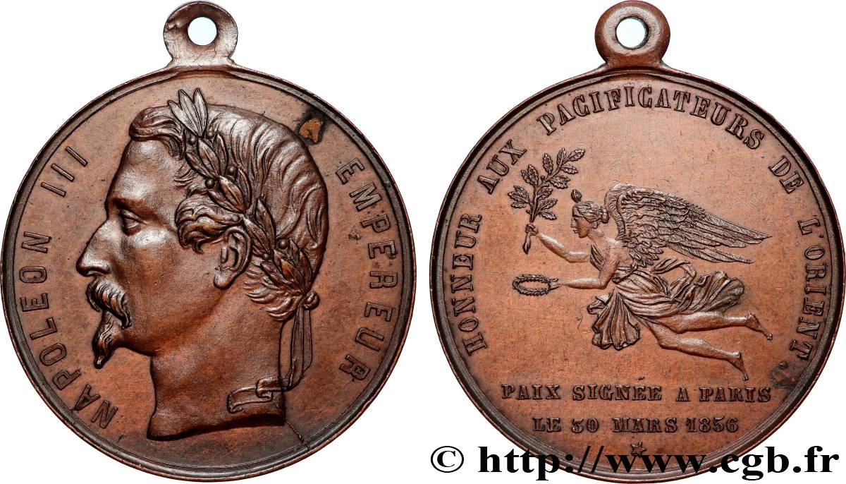 SECOND EMPIRE Médaille, Paix après la Guerre de Crimée AU