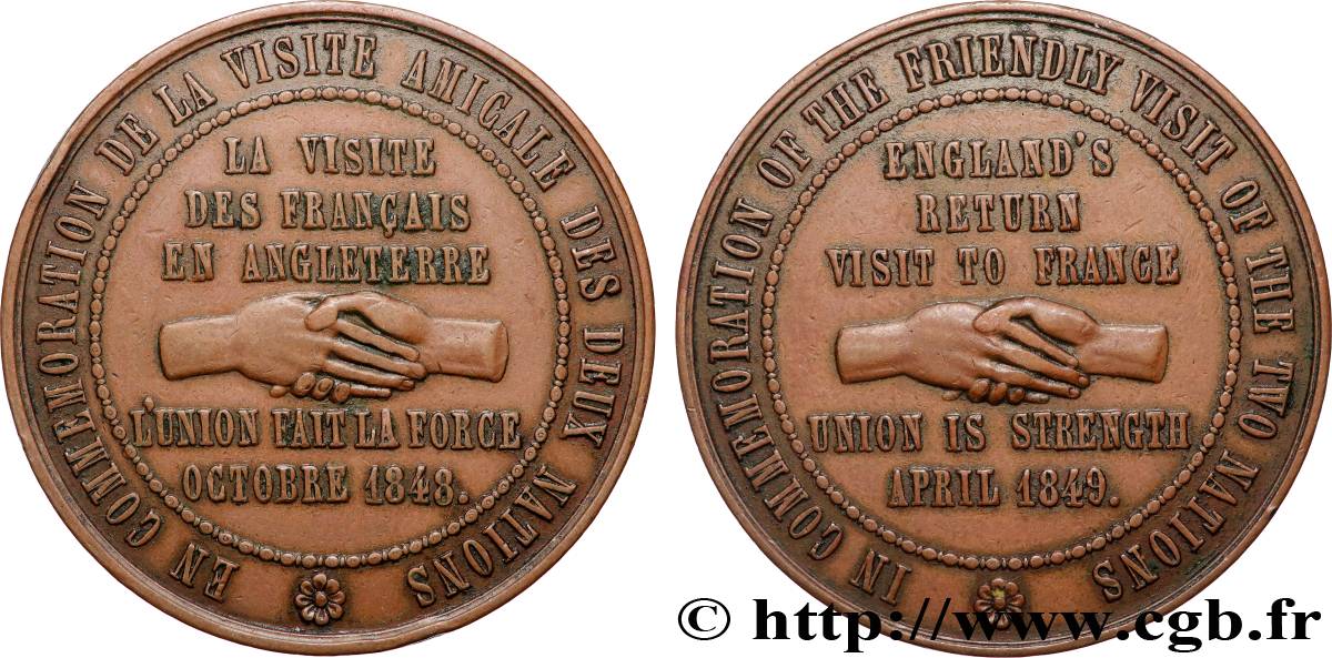 SECOND REPUBLIC Médaille, Entente cordiale AU