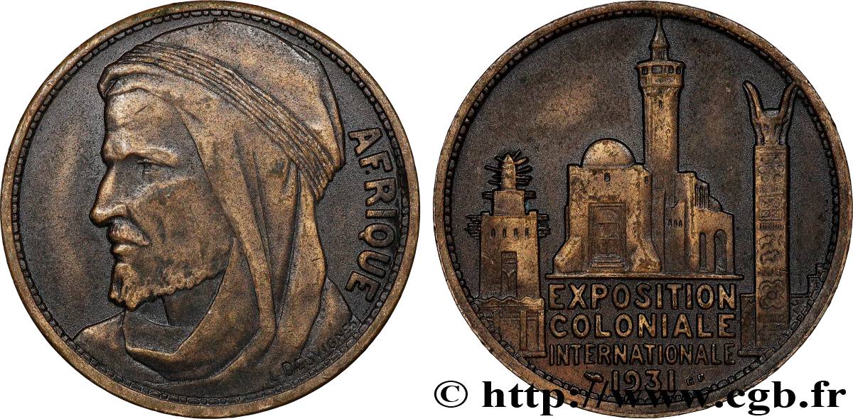 DRITTE FRANZOSISCHE REPUBLIK Médaille, Exposition Coloniale Internationale - Afrique SS