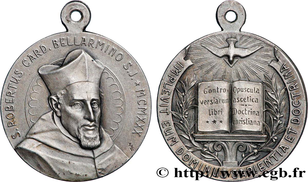 VATICANO - PIE XI (Achille Ratti) Médaille, Saint Robert Bellarmin MBC+