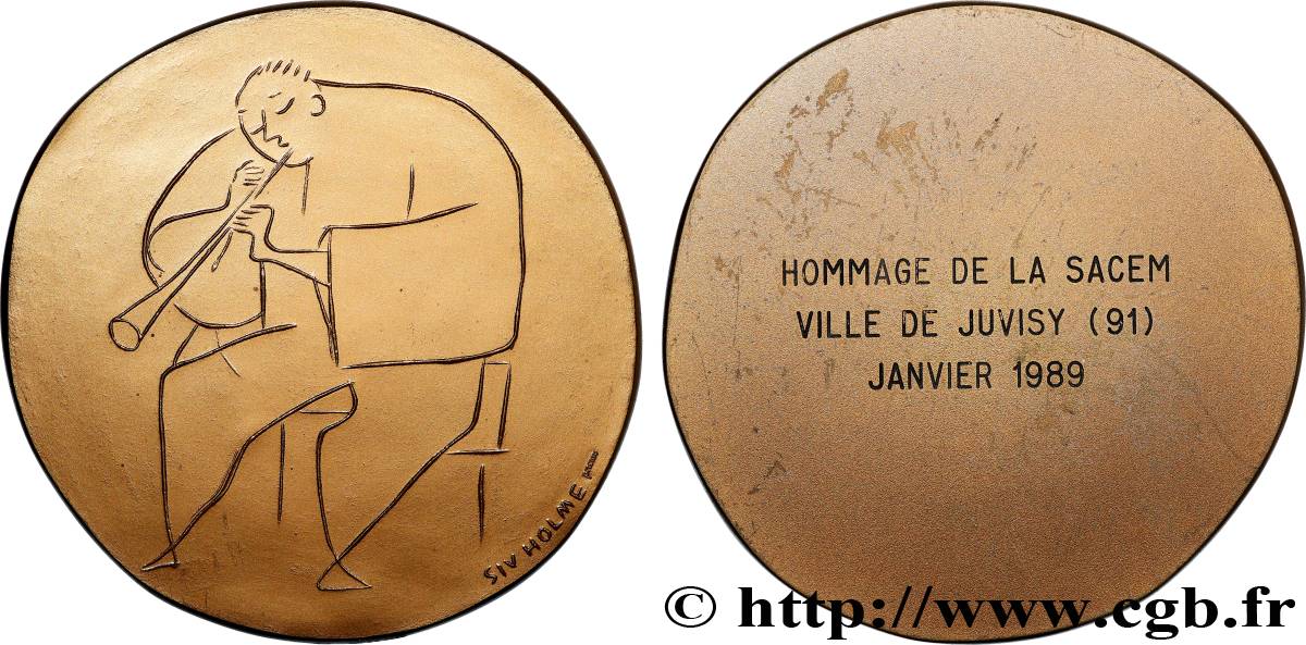 FUNFTE FRANZOSISCHE REPUBLIK Médaille, Hommage de la SACEM VZ