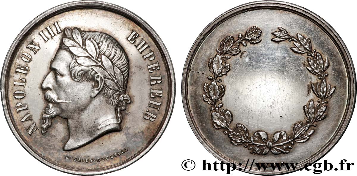 SECOND EMPIRE Médaille, Napoléon III empereur  TTB+