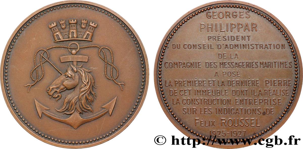 DRITTE FRANZOSISCHE REPUBLIK Médaille, Président du conseil d’administration de la compagnie des messagerie maritimes VZ