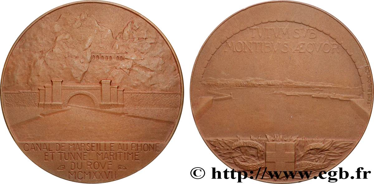 TROISIÈME RÉPUBLIQUE Médaille, Canal de Marseille au Rhône, n°53 SUP