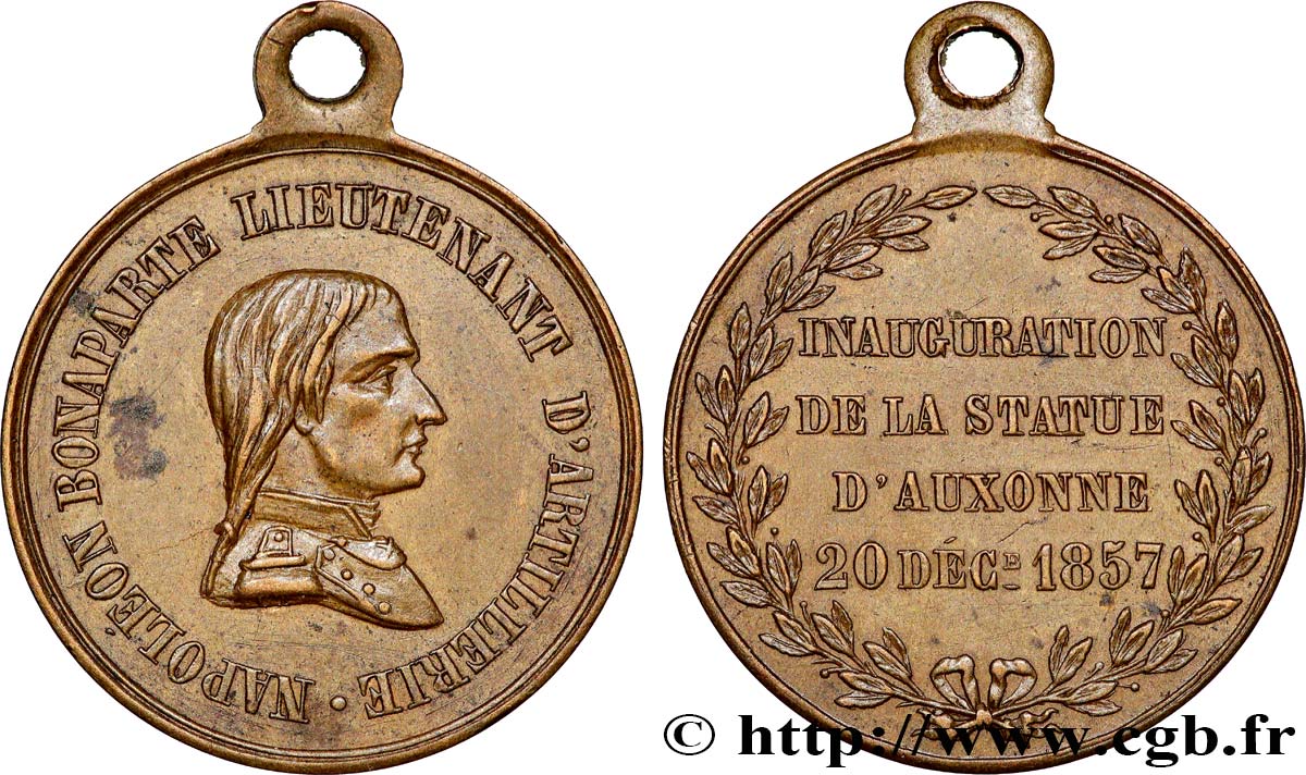 SECOND EMPIRE Médaille, Inauguration de la statue d’Auxonne  AU