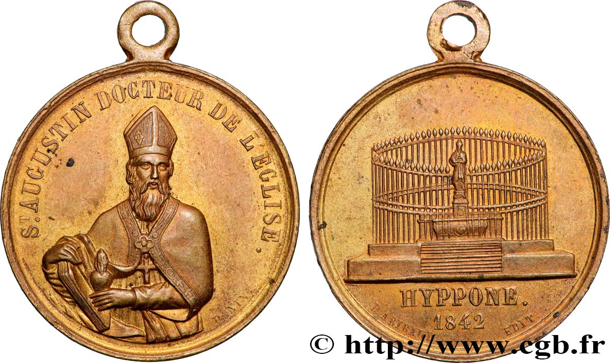 LOUIS-PHILIPPE Ier Médaille, Saint Augustin TTB+