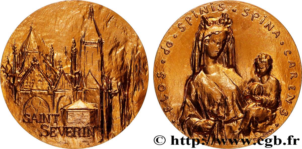 CINQUIÈME RÉPUBLIQUE Médaille, Église Saint Séverin SUP+