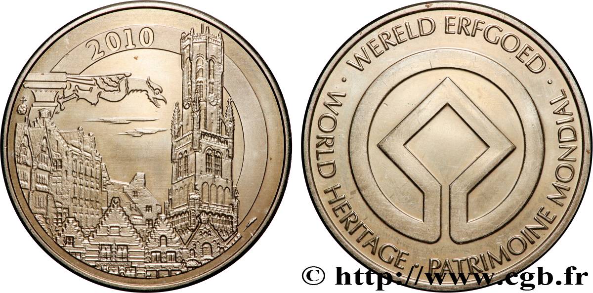 MÉDAILLES TOURISTIQUES Médaille touristique, Patrimoine mondial, Beffroi de Bruges TTB+