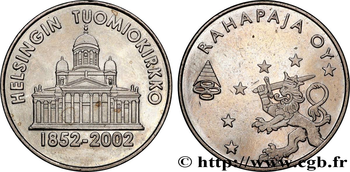 FINLANDIA Médaille, Mint of Finland, Cathédrale luthérienne d Helsinki EBC