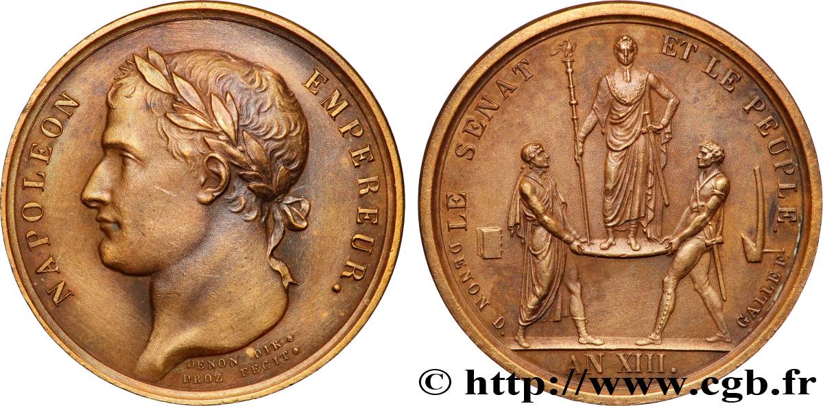 NAPOLEON&nbsp;S EMPIRE Médaille, sacre de l&nbsp;empereur, refrappe AU