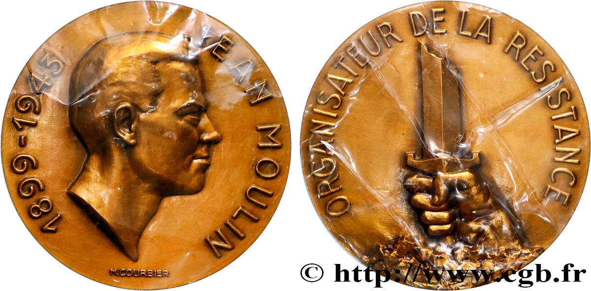 QUATRIÈME RÉPUBLIQUE Médaille, Jean Moulin SPL