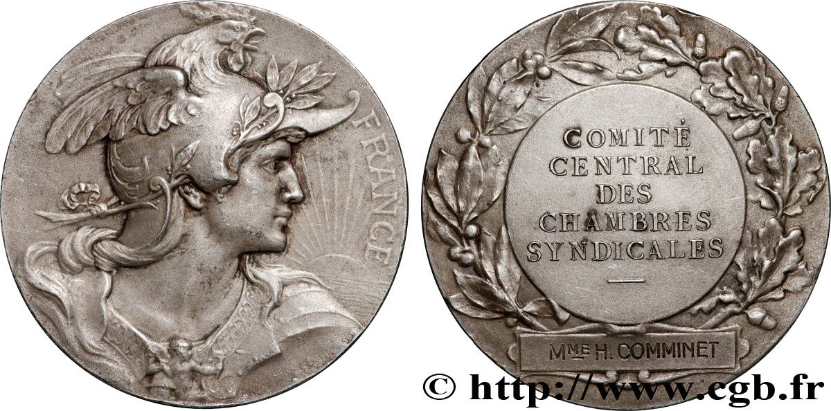 PROFESIONAL ASSOCIATIONS - TRADE UNIONS Médaille, Comité central des chambres syndicales AU