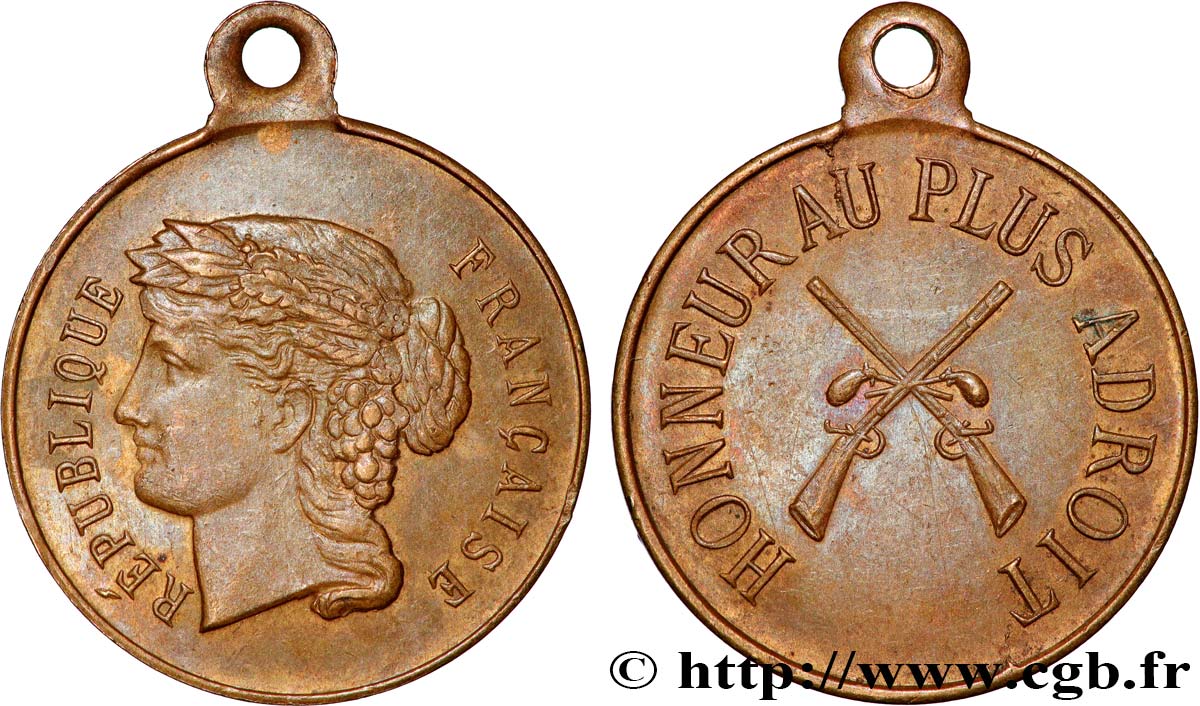 TIR ET ARQUEBUSE Médaille, Honneur au plus adroit SS