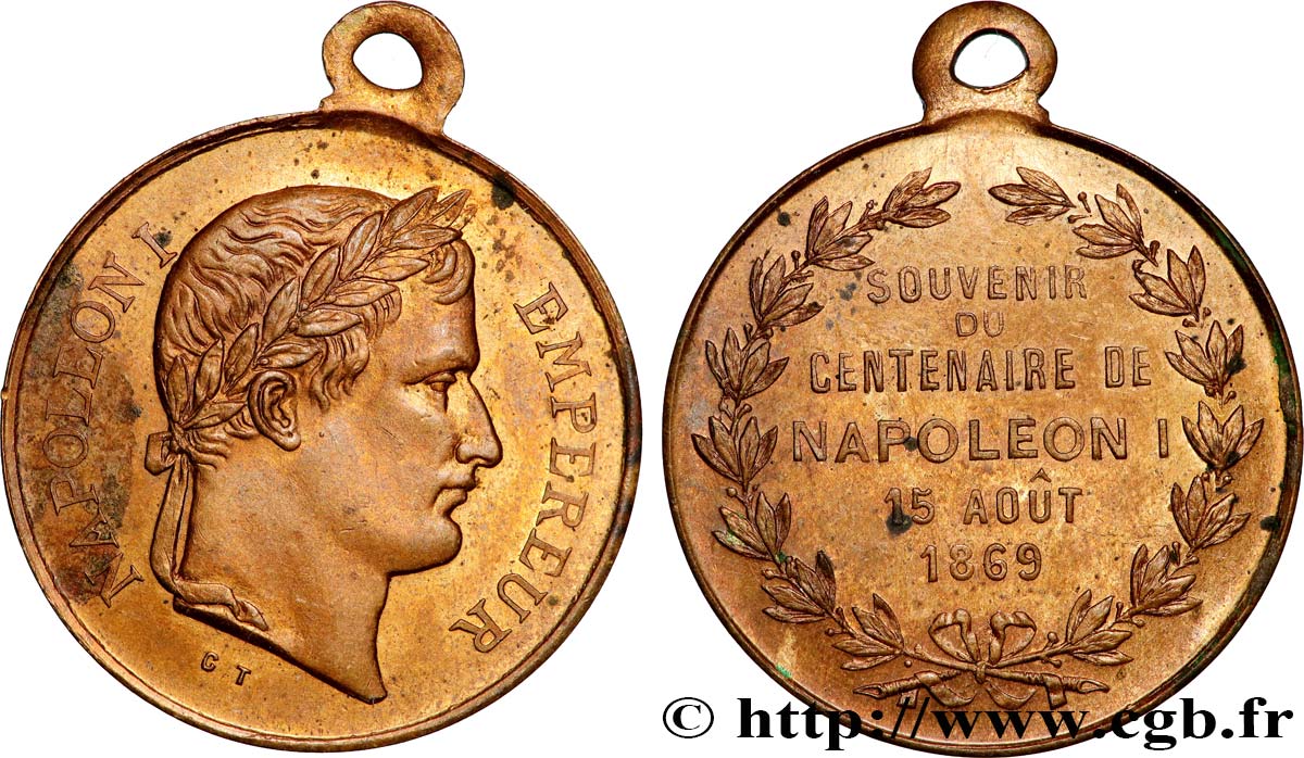 SECOND EMPIRE Médaille, Souvenir du centenaire de Napoléon Ier TTB