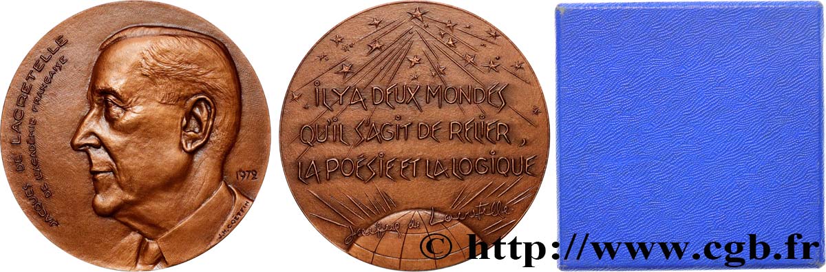 LITERATURE : WRITERS - POETS Médaille, Jacques de Lacretelle  AU