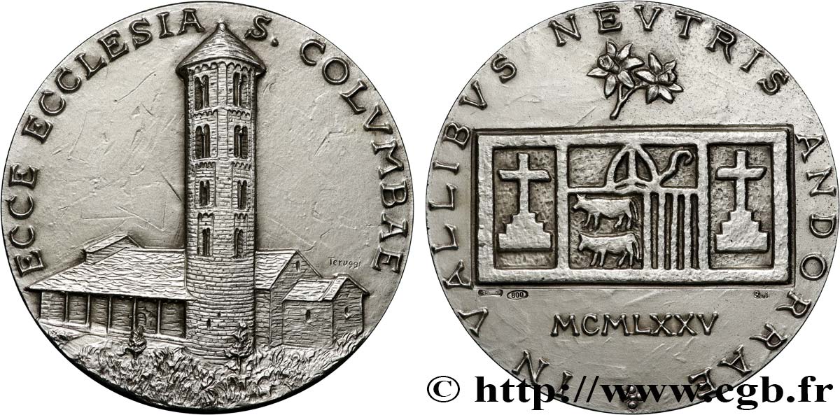 ANDORRA (PRINCIPALITY) Médaillette, Monnaie unique européenne MS