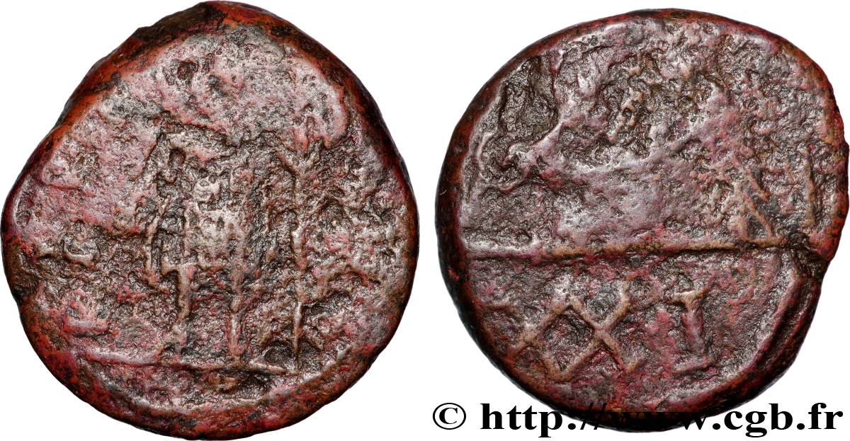 AFRIQUE - VANDALES - Monnayage semi-autonome de Carthage Bronze ou 21 nummi, au buste de cheval B