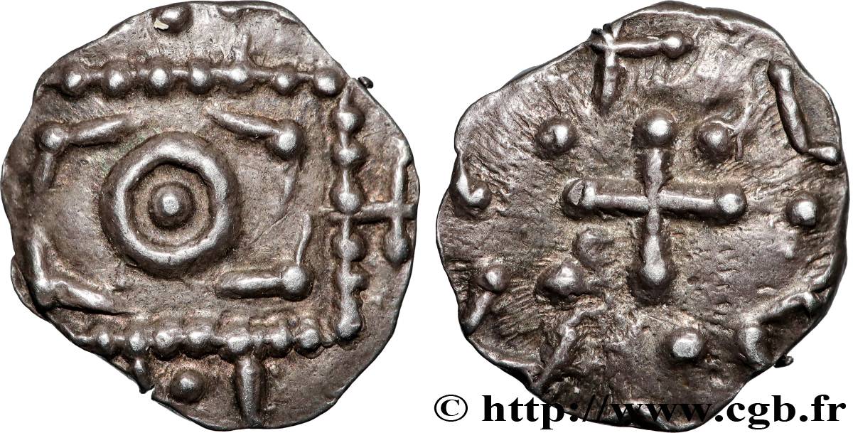 ENGLAND - ANGLO-SAXONS Sceat au carré perlé, mule de la Série D, type 8 AU