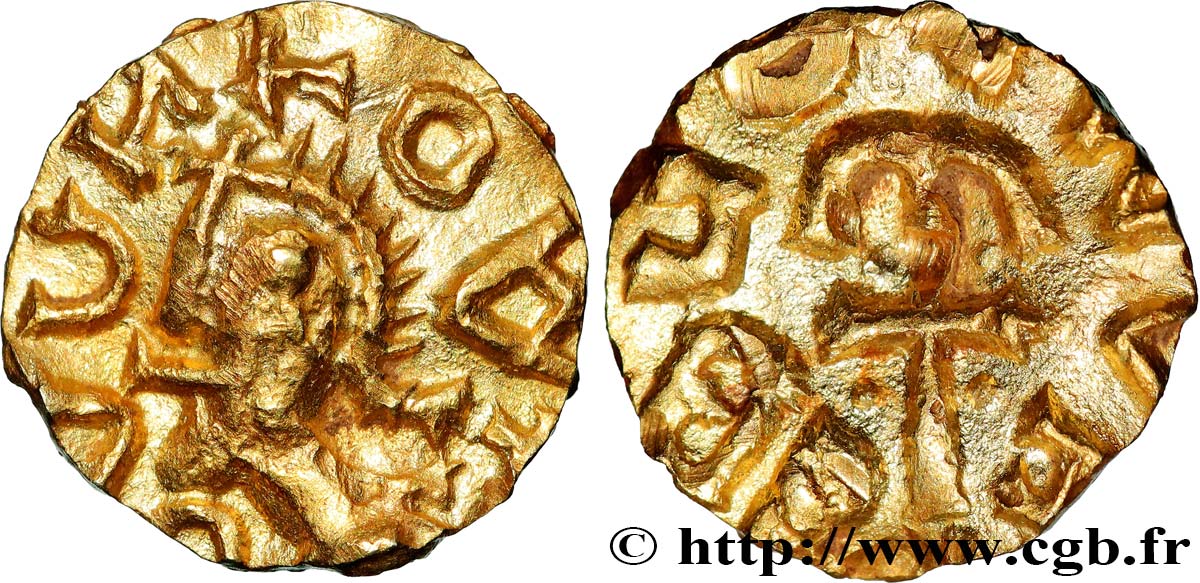 MEROVINGIAN COINS - indeterminate MINT Triens XF