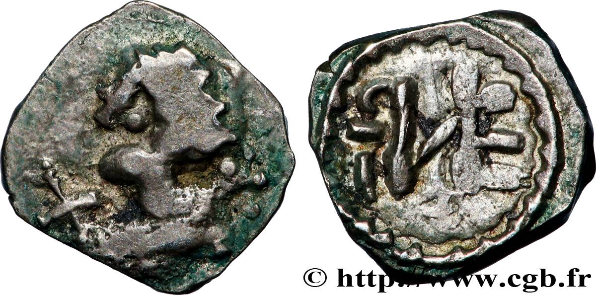 MEROVINGIAN COINAGE - MARSEILLES (MASSILIA) Denier, patrice Nemfidius AU