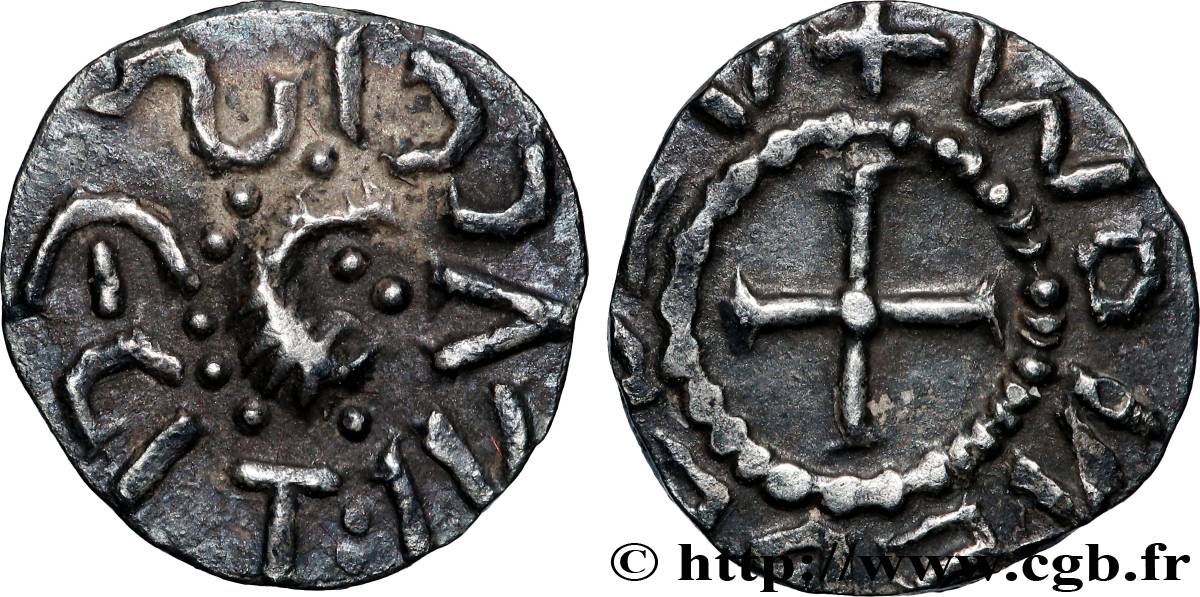 MEROVINGIAN COINS - indeterminate MINT Denier AU