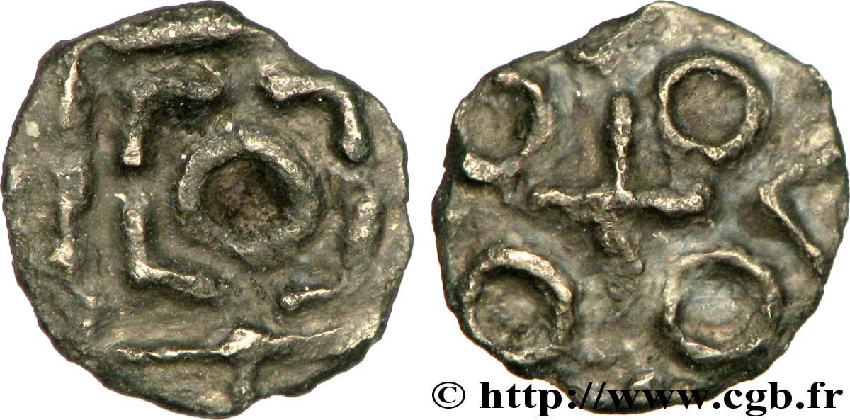 ENGLAND - ANGLO-SAXONS Sceat au carré perlé, mule de la Série D, type 8 XF