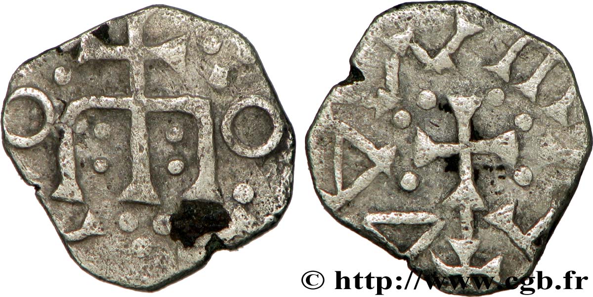 MEROVINGIAN COINS - indeterminate MINT Denier indéterminé XF